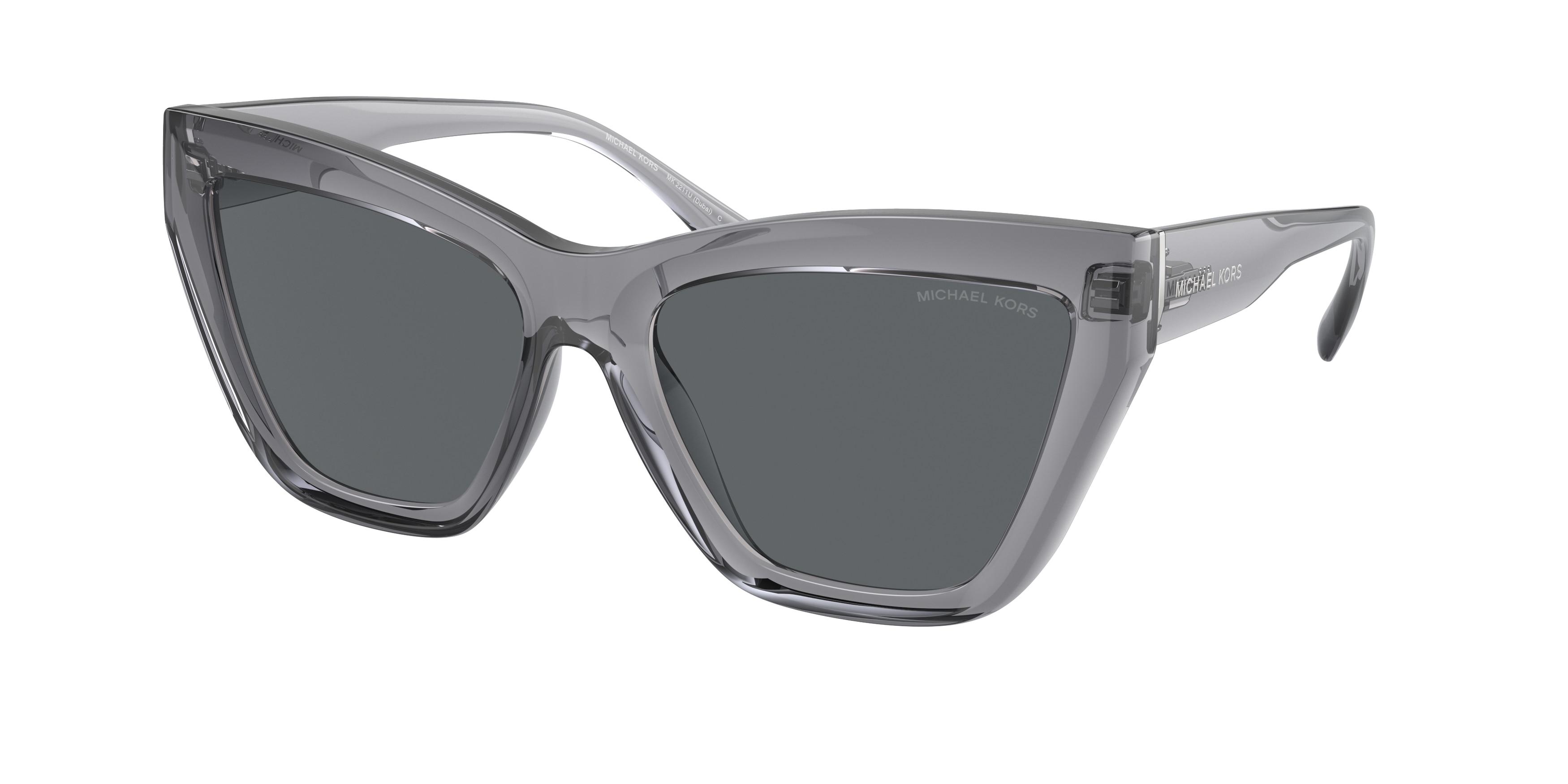 Michael Kors Woman MK2211U DUBAI 397087 Sunglasses Injected Blue Grey Cat Eye Normal-image